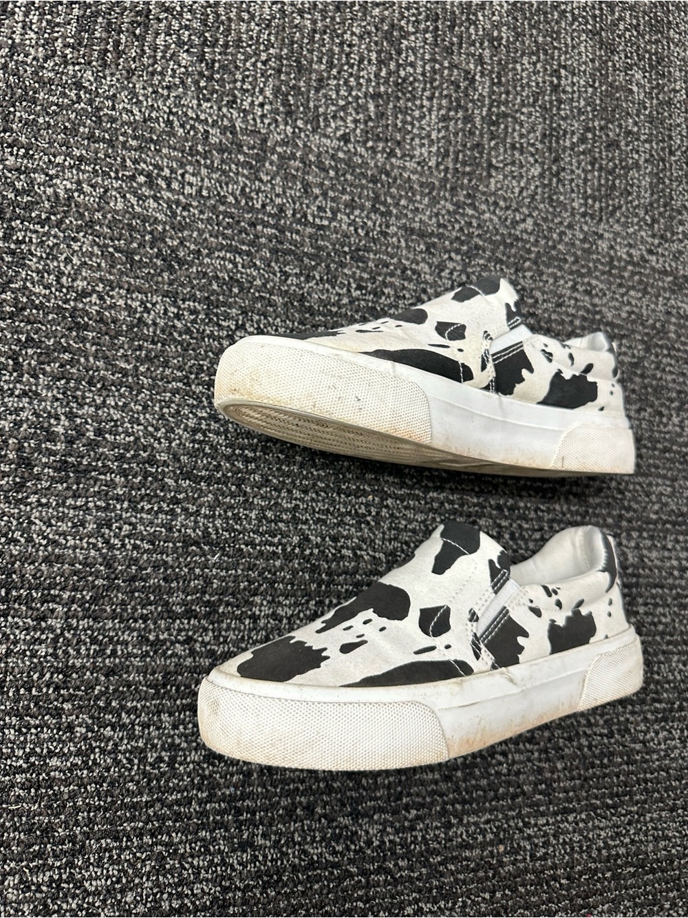 Jenn Ardor Black White Cow Print Slip-On Canvas Sneakers US 6.5 - Picture 5 of 11